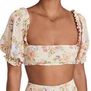 WeWoreWhat x Revolve Coco Floral crop bra top women size small